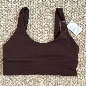 BNWT Lululemon Align Bra A/B cup French Press dark brown size 6
